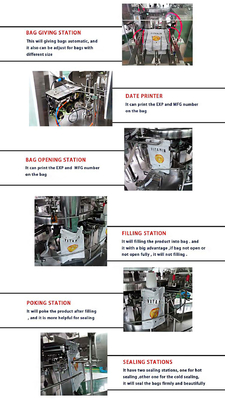 300g 500g Flat Pouch Cashew Nuts Packing Machine Multi Function
