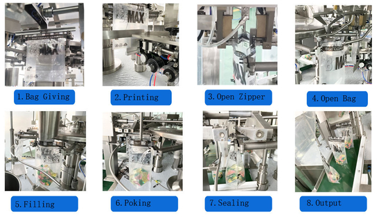 300g 500g Flat Pouch Cashew Nuts Packing Machine Multi Function