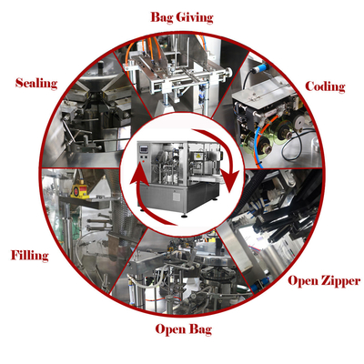 300g 500g Flat Pouch Cashew Nuts Packing Machine Multi Function