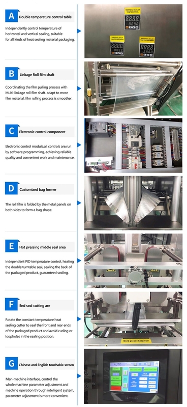 VFFS Automatic Pillow Bag Packing Machine For Chips Potato Snacks