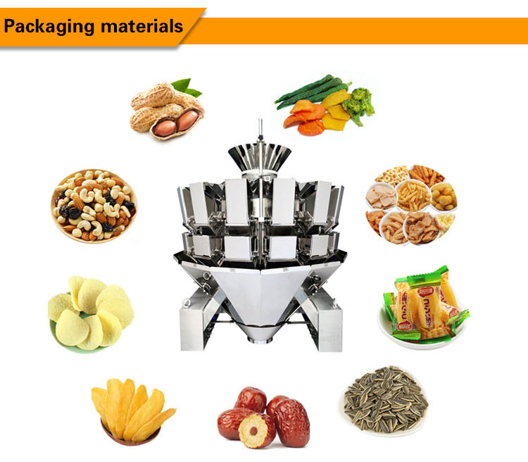 Multihead Pillow Bag  Granule Vertical Packing Machine For Snacks