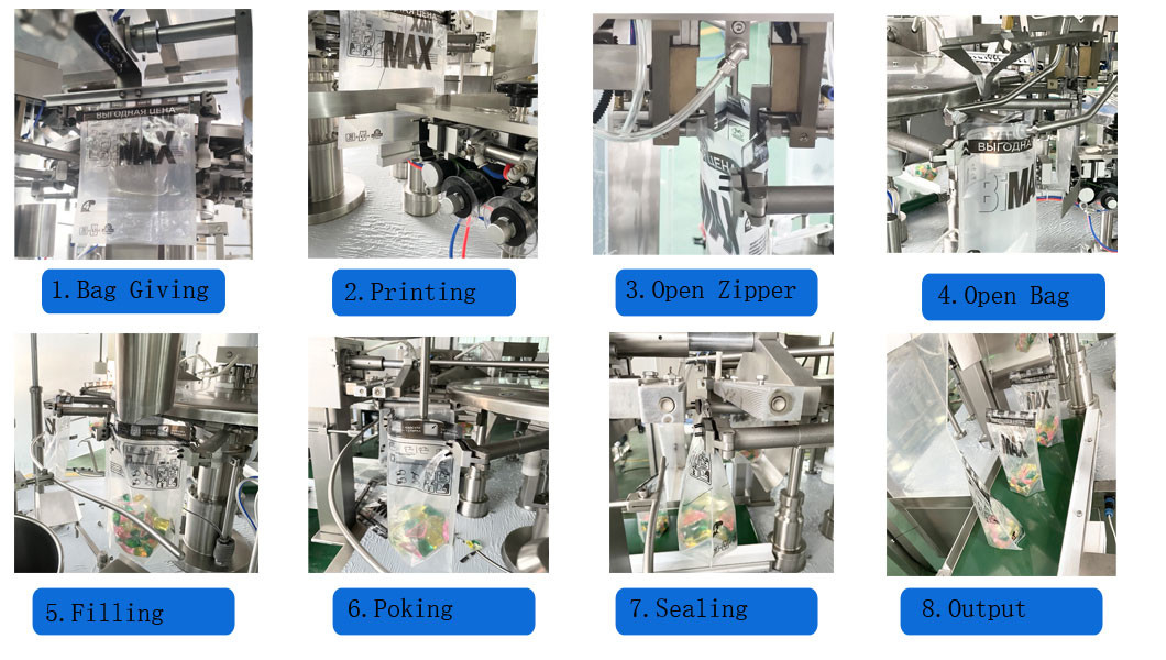 300g 500g Flat Pouch Cashew Nuts Packing Machine Multi Function