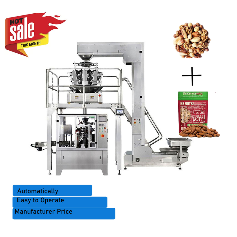 300g 500g Flat Pouch Cashew Nuts Packing Machine Multi Function