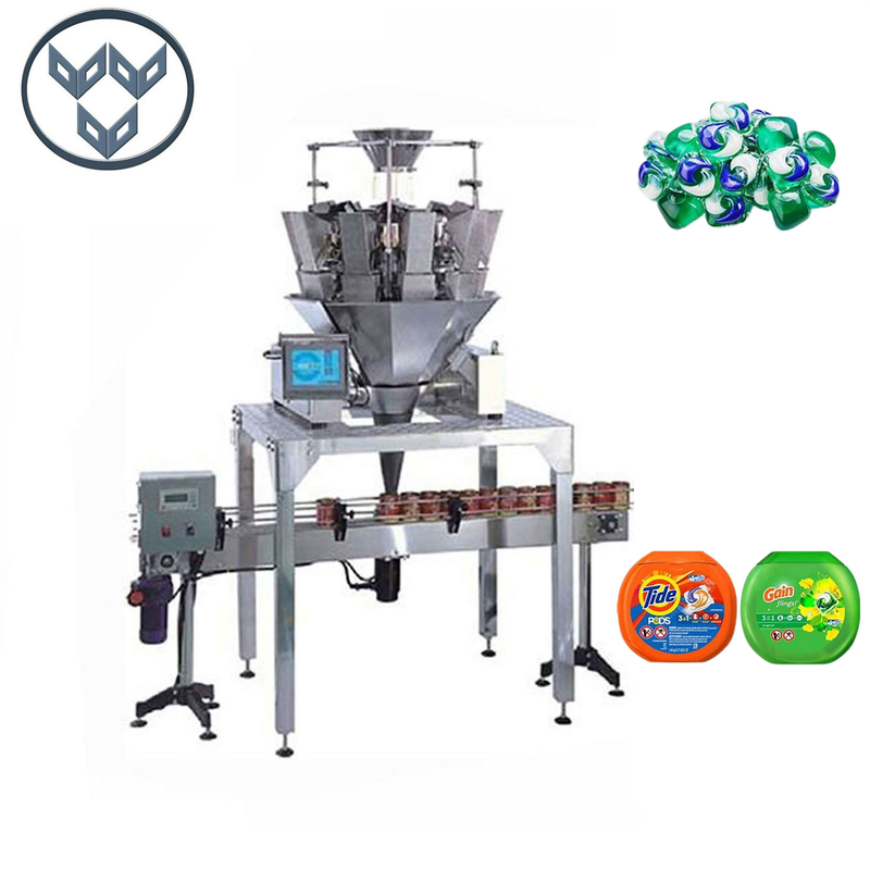 Plastic Can Filling Packaging Machine For Laundry Pods Counting