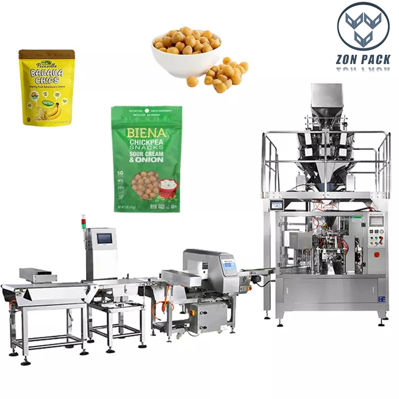 Rotary Doypack Stand Up pouch Packing Machine Chickpeas Multi Function