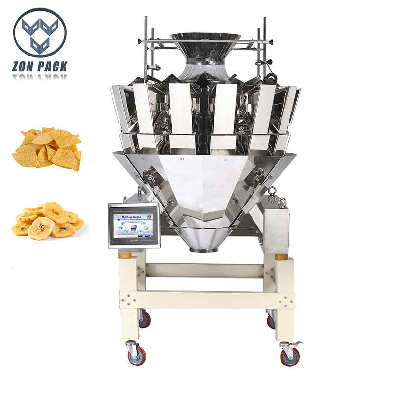 Automatic 10 Head Combination Multihead Weigher Sheet Food Weight Packing Machine