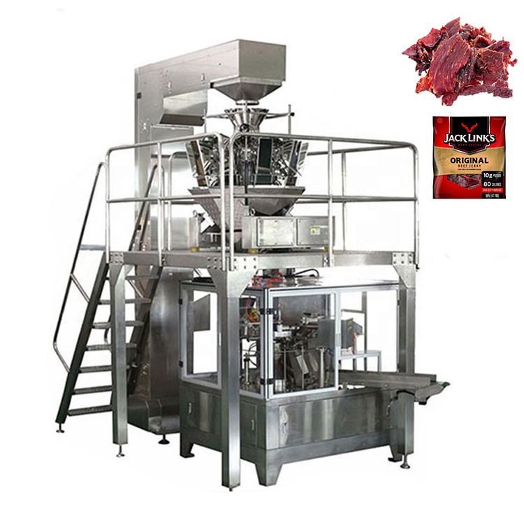 100g 200g 500g Flat Zipper Pouch Biltong Packaging Machine Multi Function