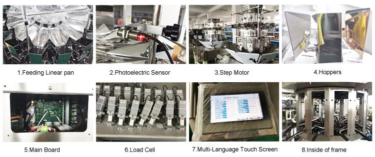 Automatic 10 Head Combination Multihead Weigher Sheet Food Weight Packing Machine