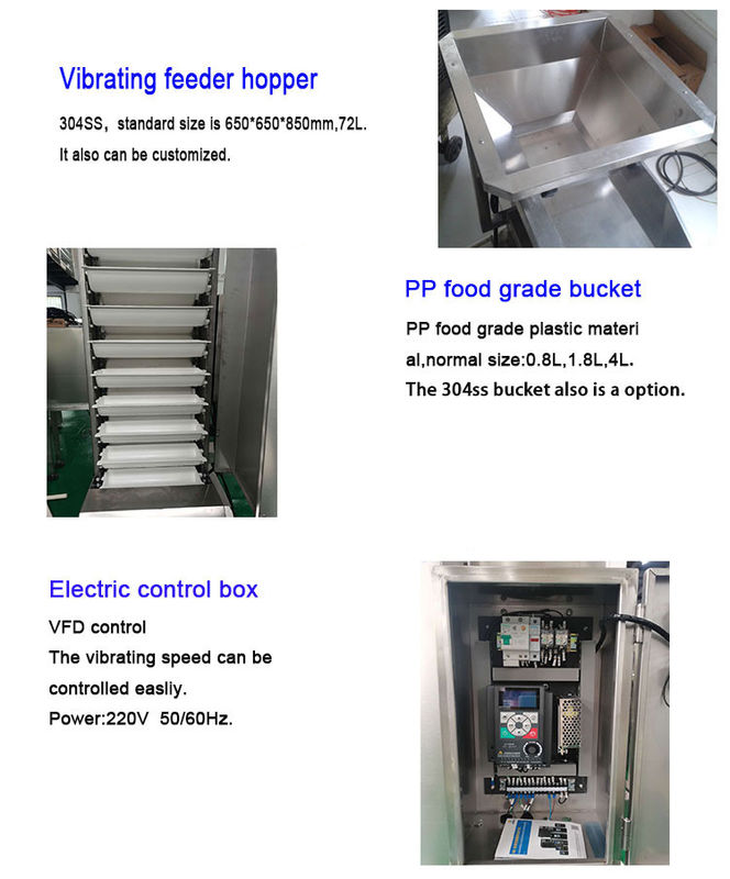 VFD Control Food Grade 4L Vertical Bucket Elevator