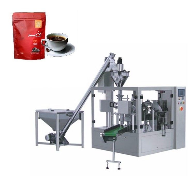 Auger Filler Standing Bag Powder Packing System With Screw Conveyor