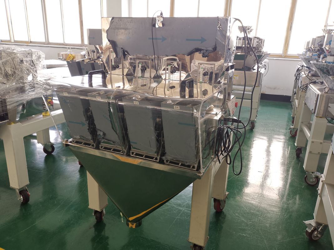 Automatic 304SS 2/4 head Linear Weigher For Grain Bean Rice Weighing Scale Packing Machine