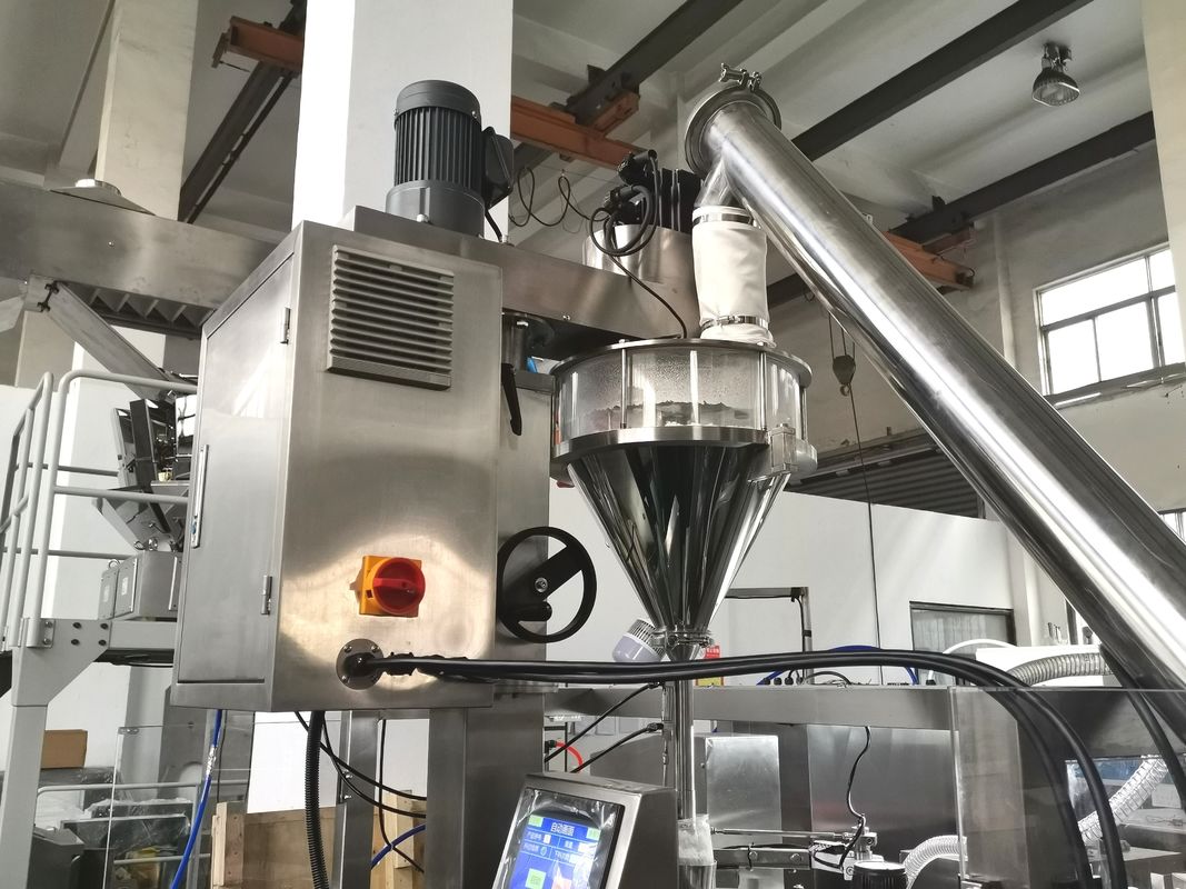 Auger Filler Standing Bag Powder Packing System With Screw Conveyor
