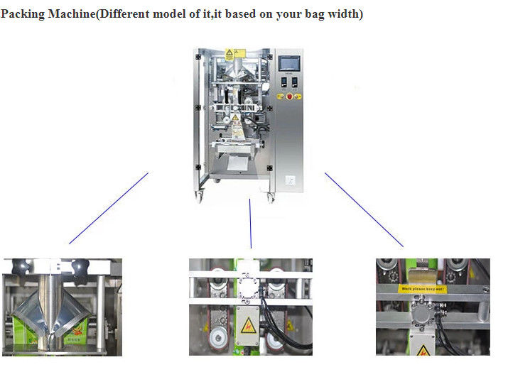 Potato Chips Puffed Food Pillow Packaging Machine Vertical 55bags/Min