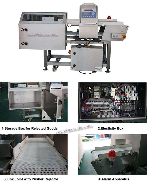 Industrial 304SS Food Grade Metal Detector With PVC Conveyor Belt