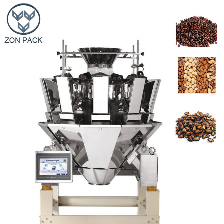 300g 500g 10 Heads Multihead Weigher Packing Machine With Stepper Motor
