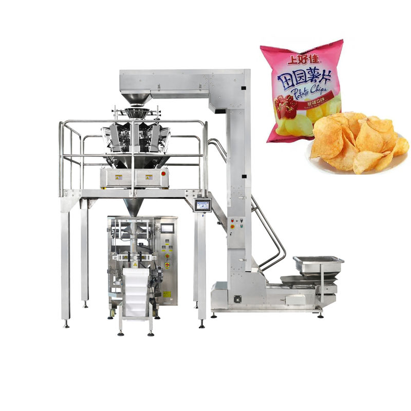 Multi-function Potato Chips Puffed Food Weighing 50g 100g Pillow Bag Vertical Packing Machine