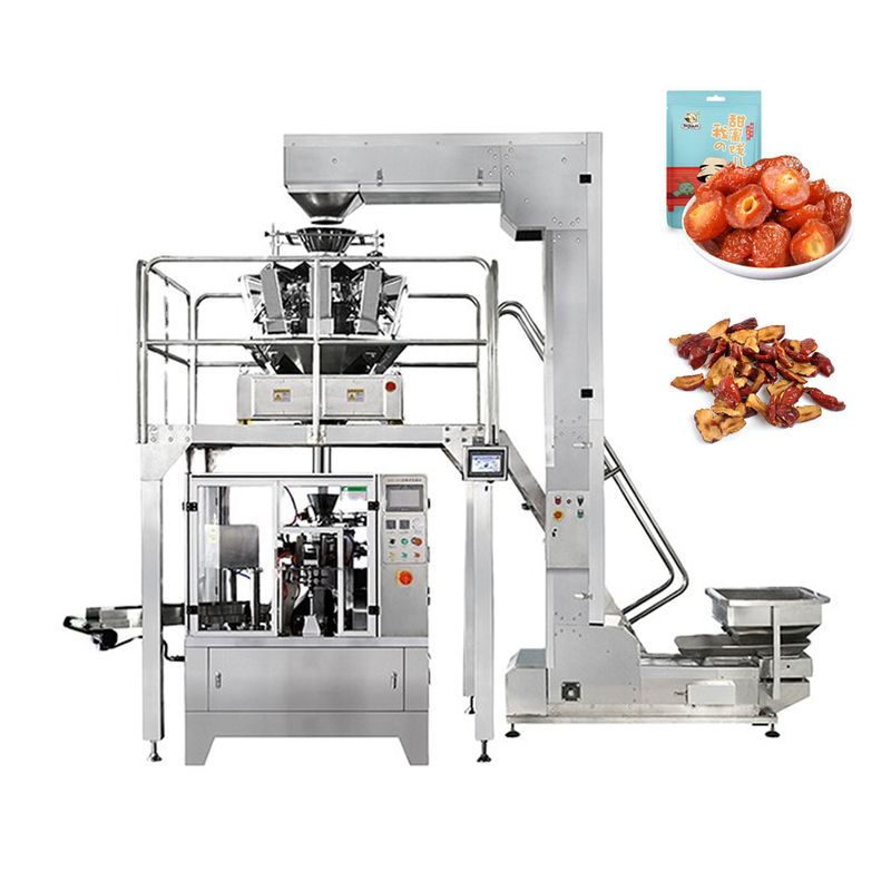 Plantain Dried Fruit Automatic Rotary Packing Machine 100g 1000g Weighing