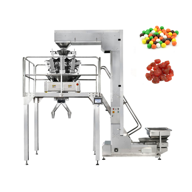 500g 2000g Chocolate Dried Fruit Packing Machine With Multihead Weigher