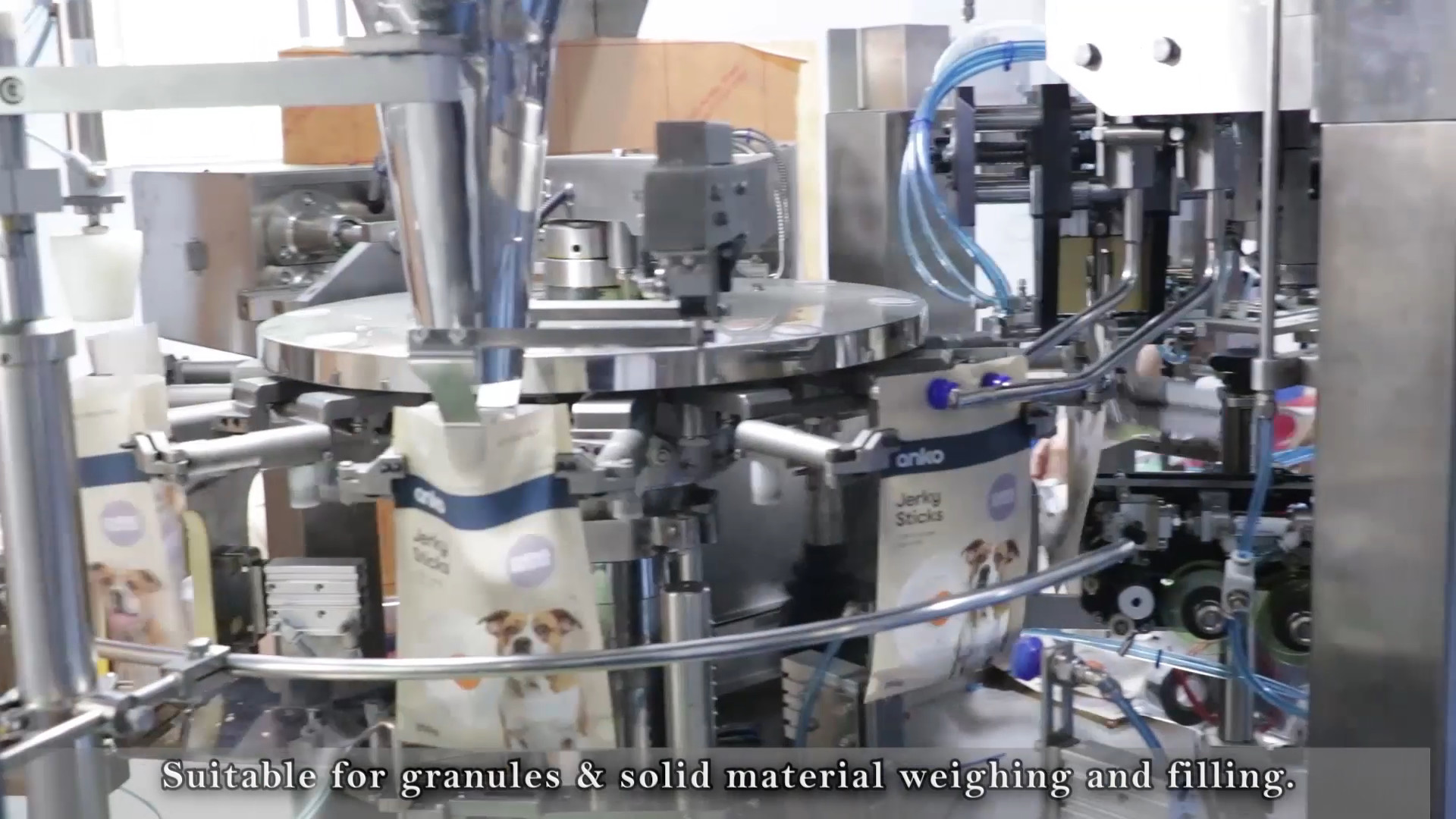 Premade Bag Nut Food Packaging Machine Multihead Weighing Automatic