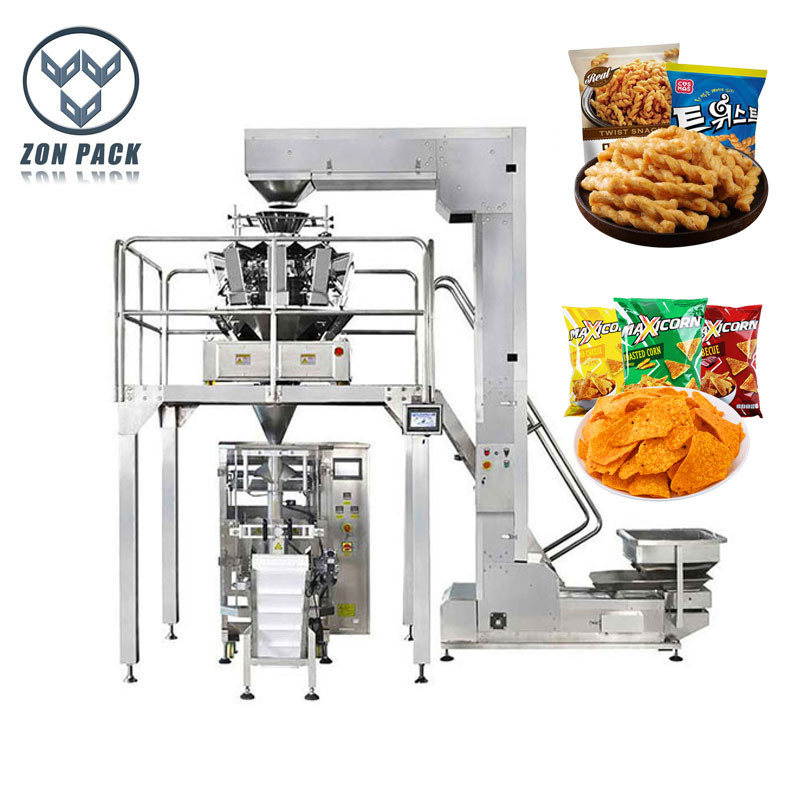 Puffed Food Chips Biscuits Popcorn Pillow Bag Packaging Machine 35 Bags/Min