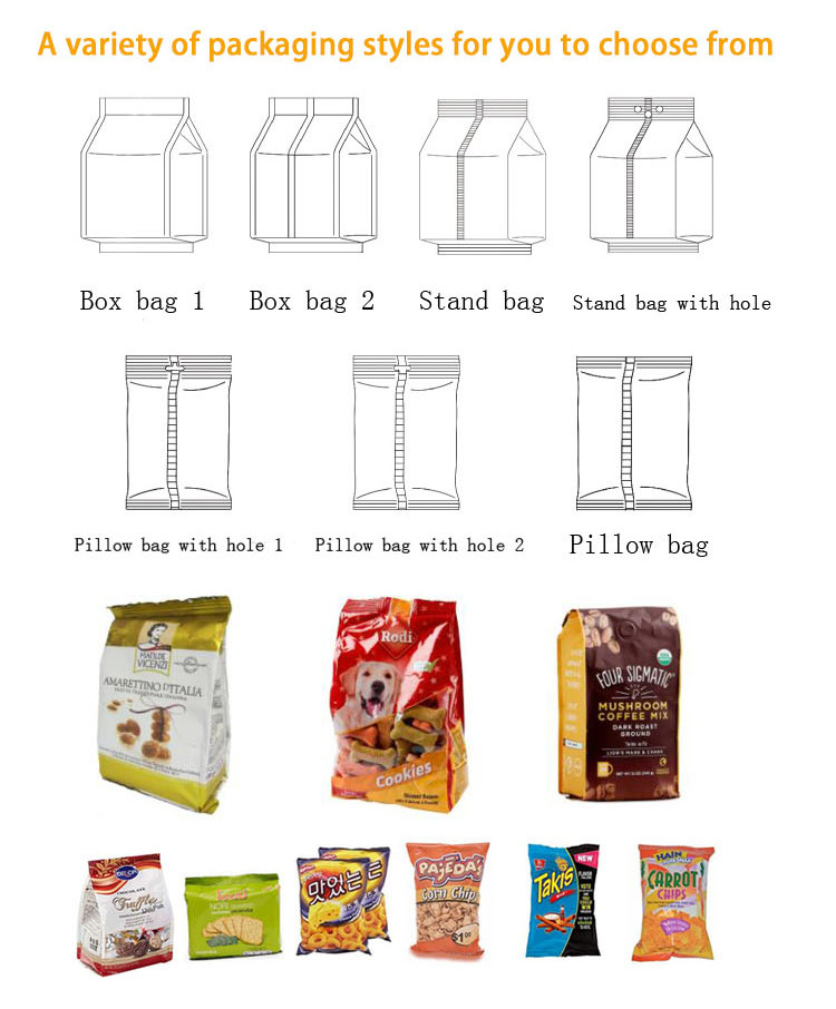 Multihead Pillow Bag  Granule Vertical Packing Machine For Snacks