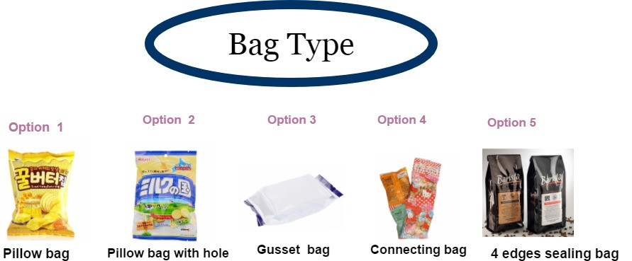 Cookies Chips Pillow Bag Food Packing Machine Nitrogen Filling Multi Head