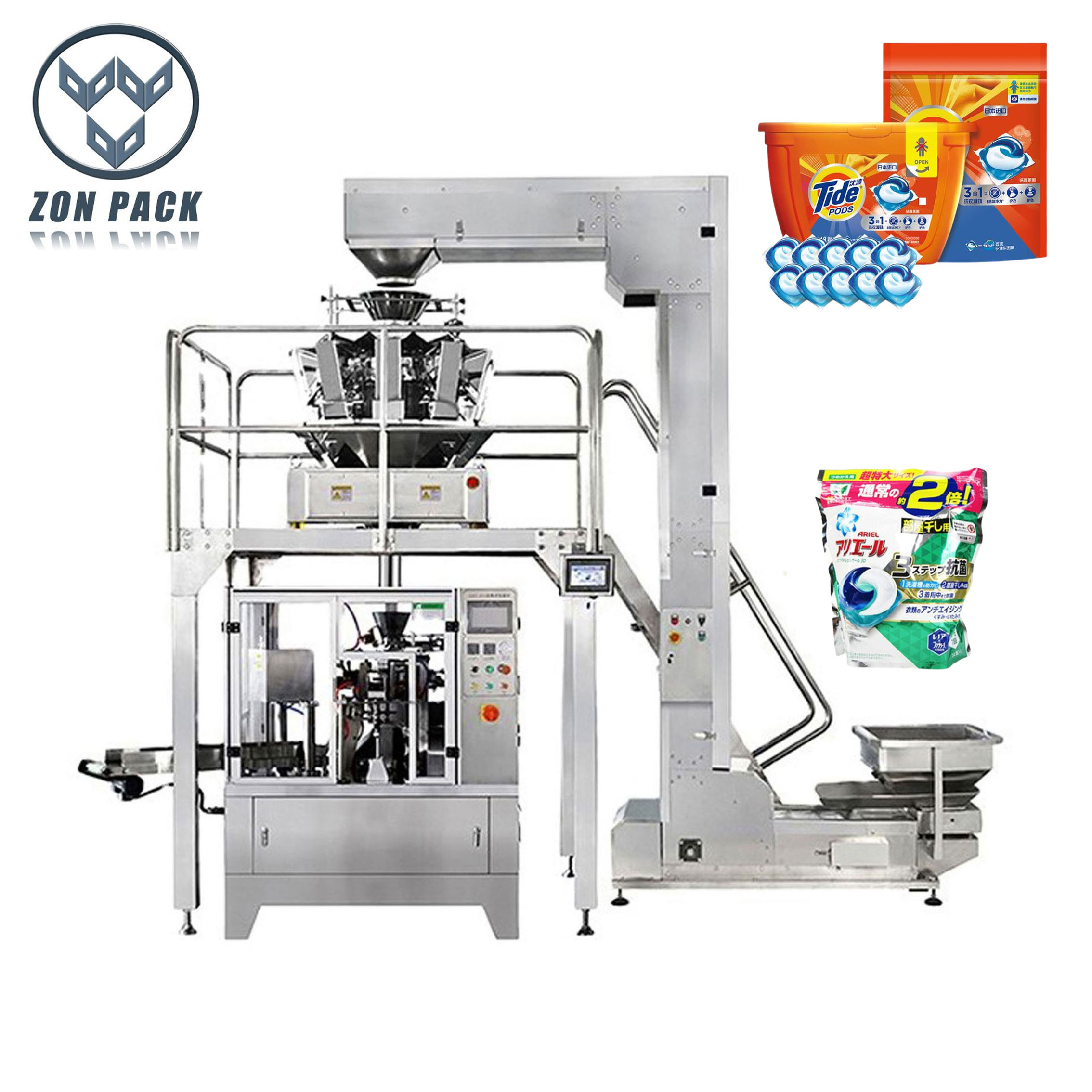Laundry Pods Laundry Detergent Zipper Bag Packing Machine Automatic