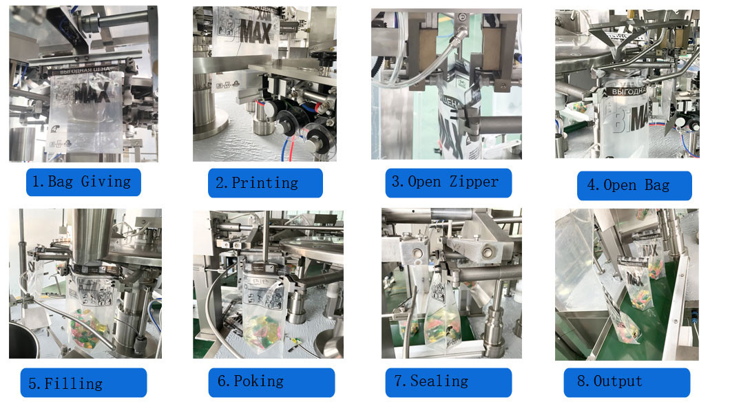 300g 500g Flat Pouch Cashew Nuts Packing Machine Multi Function