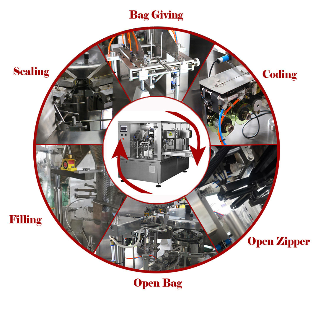 300g 500g Flat Pouch Cashew Nuts Packing Machine Multi Function
