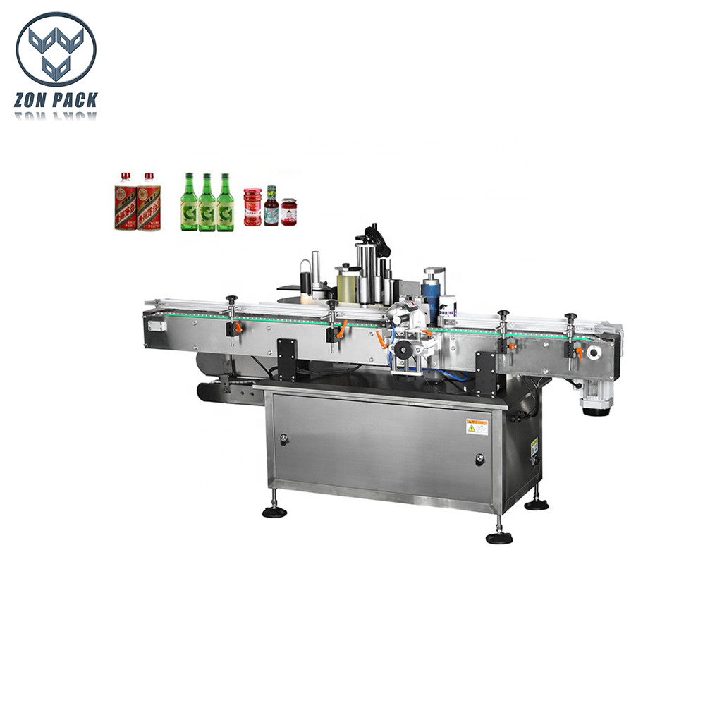 Automatic Sticker Printing Machine Vertical Round Bottle Fixed Point