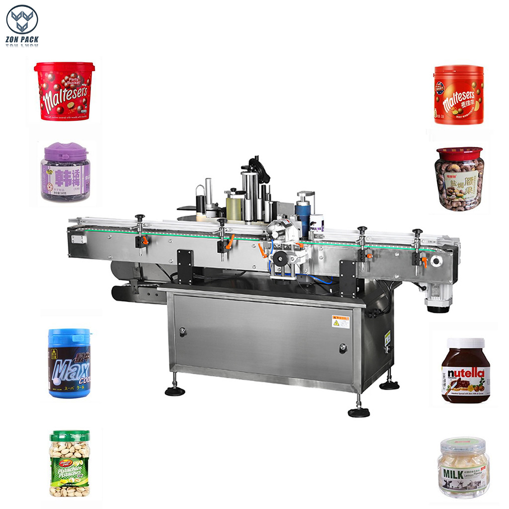 Automatic Sticker Printing Machine Vertical Round Bottle Fixed Point