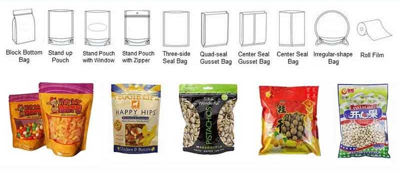 Granule Candy Dried Beans Premade Bag Packing Machine