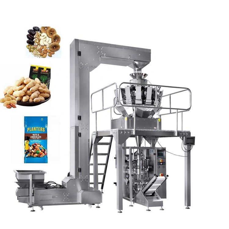 Food Chips Tea Automatic Vertical Pouch Packing Machine Weighing 20g 50g 100g