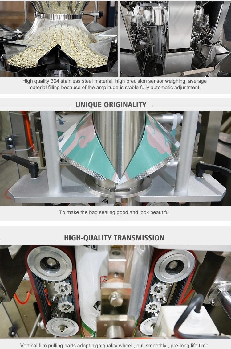 Ully Automatic Sugar Candy Chocolate Packaging Machine Material Conveying