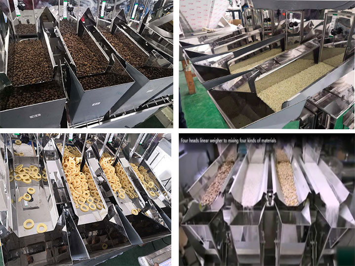 2/4 Heads Linear Weigher Packing Machine for Grain Nut Coffee Bean