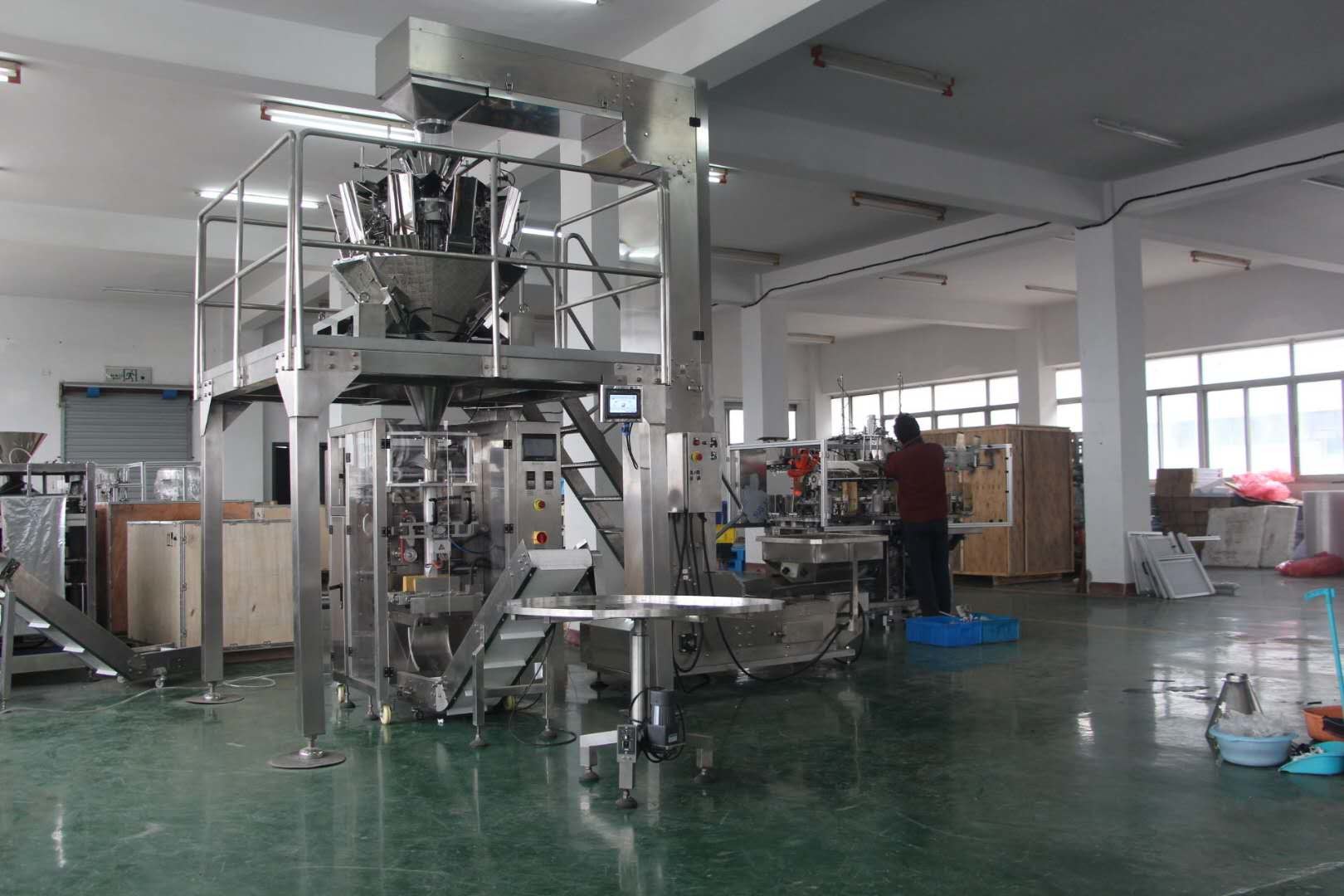 PLC Control Vertical Packaging Machine 300g 500g Pillow Gusset Bag Type