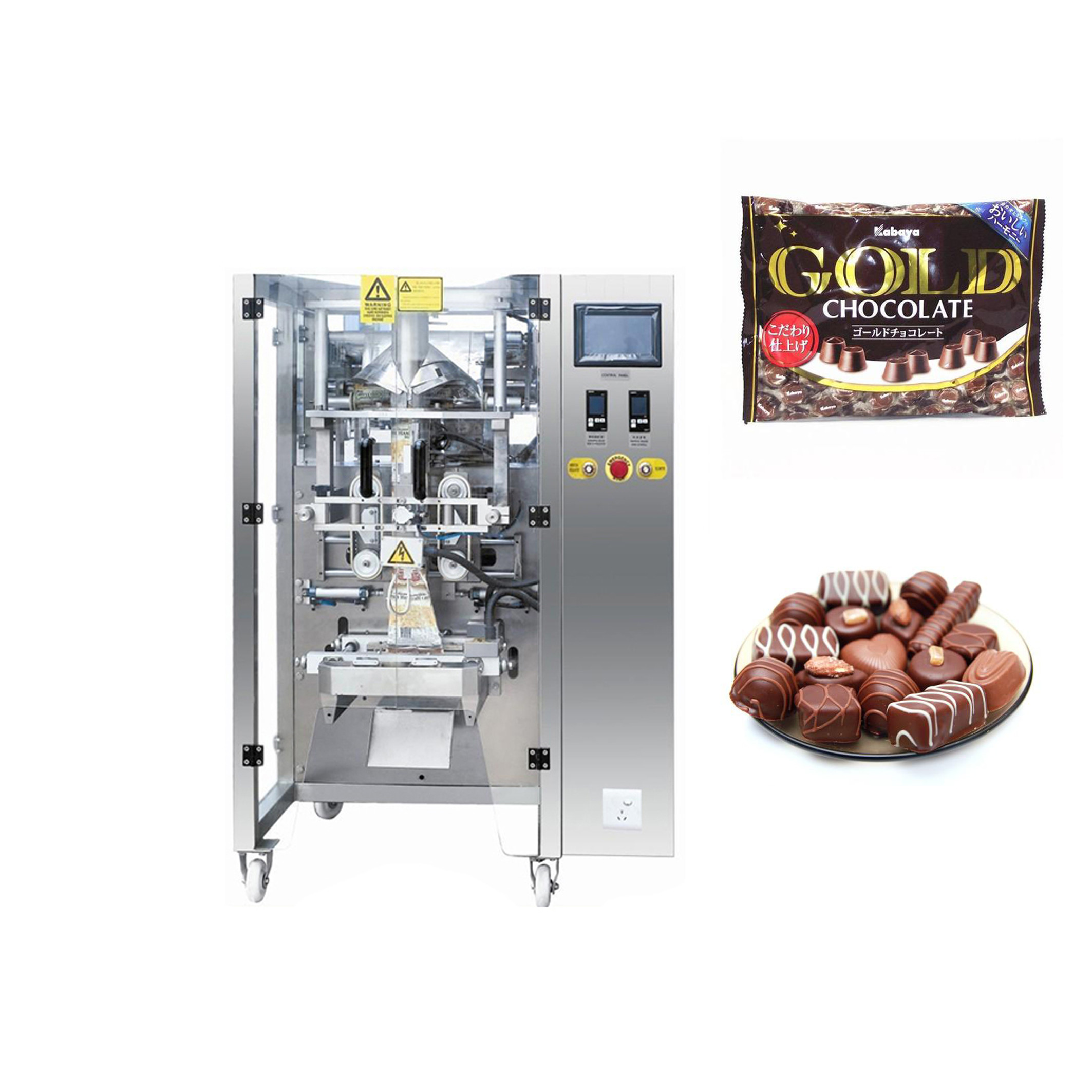 Perforated Bag Vertical Packing Machine For Candy Chocolate CE Certification